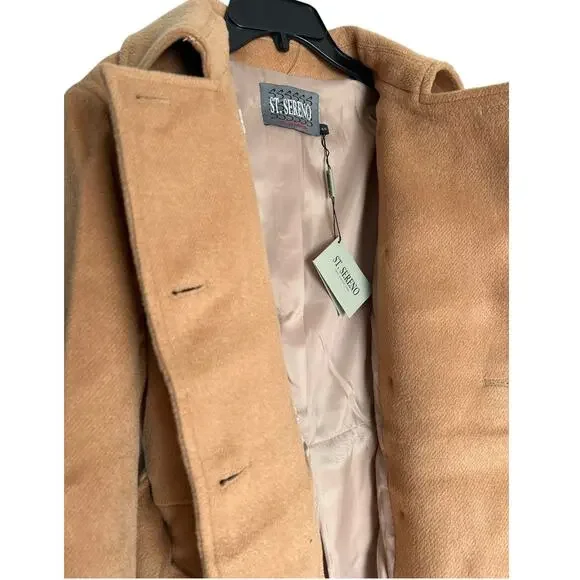 NWT St. Sereno Double Breasted Wool Blend Peacoat Size Small - Picture 5 of 7